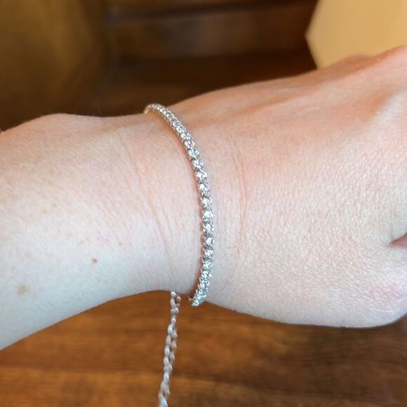 CZ by Kenneth Jay Lane Adjustable Sparkling Bracelet or Anklet - New with Tags - Picture 6 of 12